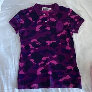 BAPE Bathing Ape Camo Polo Womens XS